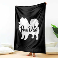Proud Pomeranian Dad Throw Blanket Small Breed Dog Owner Gift