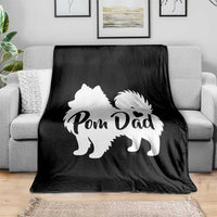 Proud Pomeranian Dad Throw Blanket Small Breed Dog Owner Gift