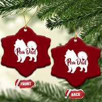 Proud Pomeranian Dad Ceramic Ornament Small Breed Dog Owner Gift