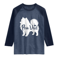 Proud Pomeranian Dad Raglan Shirt Small Breed Dog Owner Gift