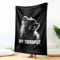 My Therapist Is A Pomeranian Throw Blanket Dog Lover Gift Idea