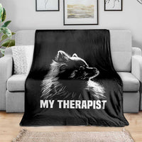 My Therapist Is A Pomeranian Throw Blanket Dog Lover Gift Idea