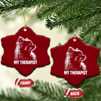 My Therapist Is A Pomeranian Ceramic Ornament Dog Lover Gift Idea