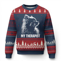 My Therapist Is A Pomeranian Ugly Christmas Sweater Dog Lover Gift Idea