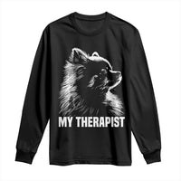 My Therapist Is A Pomeranian Long Sleeve Shirt Dog Lover Gift Idea