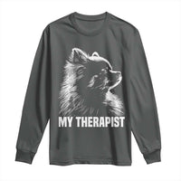 My Therapist Is A Pomeranian Long Sleeve Shirt Dog Lover Gift Idea