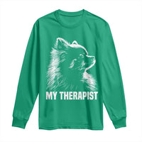 My Therapist Is A Pomeranian Long Sleeve Shirt Dog Lover Gift Idea