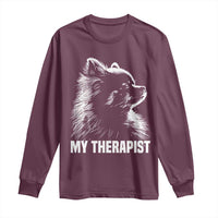 My Therapist Is A Pomeranian Long Sleeve Shirt Dog Lover Gift Idea