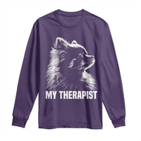 My Therapist Is A Pomeranian Long Sleeve Shirt Dog Lover Gift Idea