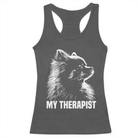 My Therapist Is A Pomeranian Racerback Tank Top Dog Lover Gift Idea