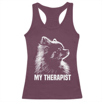 My Therapist Is A Pomeranian Racerback Tank Top Dog Lover Gift Idea