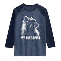 My Therapist Is A Pomeranian Raglan Shirt Dog Lover Gift Idea