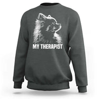 My Therapist Is A Pomeranian Sweatshirt Dog Lover Gift Idea