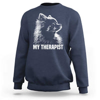 My Therapist Is A Pomeranian Sweatshirt Dog Lover Gift Idea