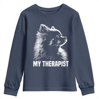 My Therapist Is A Pomeranian Youth Sweatshirt Dog Lover Gift Idea