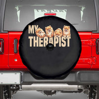 My Therapist Is My Dog Spare Tire Cover Cute Pomeranian Lover Meme
