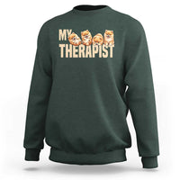 My Therapist Is My Dog Sweatshirt Cute Pomeranian Lover Meme
