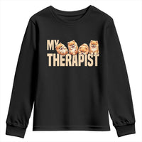 My Therapist Is My Dog Youth Sweatshirt Cute Pomeranian Lover Meme