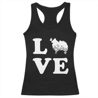 Love Pomeranian Racerback Tank Top Cute Pom Dog Lover Gift