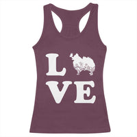 Love Pomeranian Racerback Tank Top Cute Pom Dog Lover Gift
