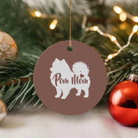 Proud Pom Mom Ceramic Ornament Pomeranian Dog Lover Gift