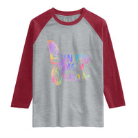 In My Mom Era Raglan Shirt Colorful Butterfly Mothers Day Gift