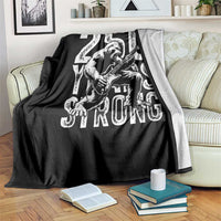 250 Years Strong Bigfoot Guitar Throw Blanket USA 250th Anniversary Gift