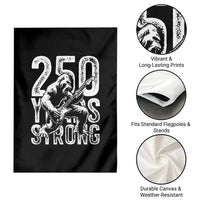 250 Years Strong Bigfoot Guitar Garden Flag USA 250th Anniversary Gift