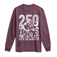 250 Years Strong Bigfoot Guitar Long Sleeve Shirt USA 250th Anniversary Gift