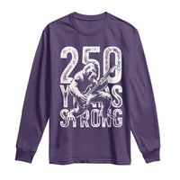 250 Years Strong Bigfoot Guitar Long Sleeve Shirt USA 250th Anniversary Gift