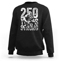 250 Years Strong Bigfoot Guitar Sweatshirt USA 250th Anniversary Gift