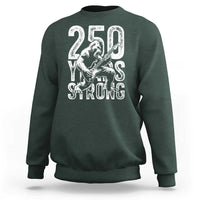 250 Years Strong Bigfoot Guitar Sweatshirt USA 250th Anniversary Gift