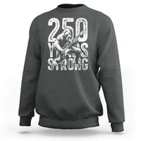 250 Years Strong Bigfoot Guitar Sweatshirt USA 250th Anniversary Gift