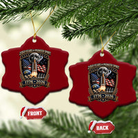 Astronaut 250 Years Of Pioneer Spirit Ceramic Ornament Patriotic Astronaut Graphic Gift
