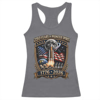 Astronaut 250 Years Of Pioneer Spirit Racerback Tank Top Patriotic Astronaut Graphic Gift