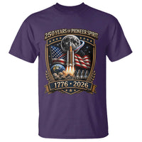 Astronaut 250 Years Of Pioneer Spirit T Shirt Patriotic Astronaut Graphic Gift