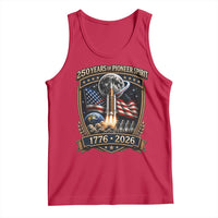 Astronaut 250 Years Of Pioneer Spirit Tank Top Patriotic Astronaut Graphic Gift