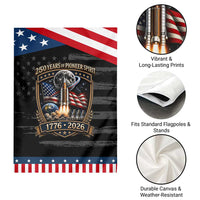 Astronaut 250 Years Of Pioneer Spirit Patriotic Garden Flag Astronaut Graphic Gift