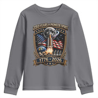 Astronaut 250 Years Of Pioneer Spirit Youth Sweatshirt Patriotic Astronaut Graphic Gift