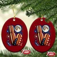 4th Of July Hotdog Fireworks Ceramic Ornament American Food Lovers