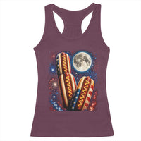 4th Of July Hotdog Fireworks Racerback Tank Top American Food Lovers