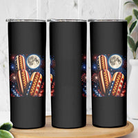 4th Of July Hotdog Fireworks Skinny Tumbler American Food Lovers
