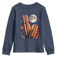4th Of July Hotdog Fireworks Youth Sweatshirt American Food Lovers