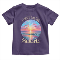 Always Chasing Sunsets Toddler T Shirt Summer Vacation Travel Gift