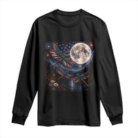 American Flag Dragonfly Patriotic 4th Of July Long Sleeve Shirt