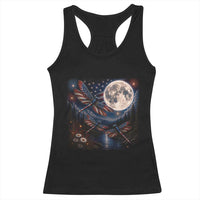 American Flag Dragonfly Patriotic 4th Of July Racerback Tank Top