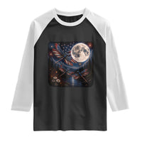 American Flag Dragonfly Patriotic 4th Of July Raglan Shirt
