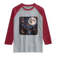 American Flag Dragonfly Patriotic 4th Of July Raglan Shirt