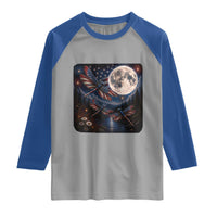 American Flag Dragonfly Patriotic 4th Of July Raglan Shirt