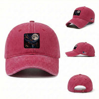 American Flag Dragonfly Patriotic 4th Of July Washed Cotton Baseball Cap